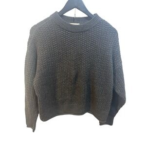 Universal Thread Cropped Knit Sweater Gray Women's Size Small